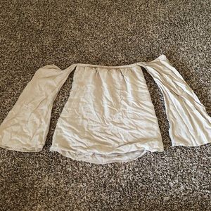 Off the shoulder beige top